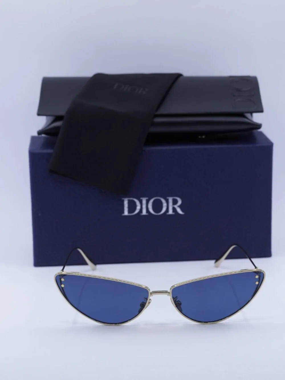 Dior MISSDIOR B1U B0B0 Cat Eye Sunglasses – Gold / Blue
